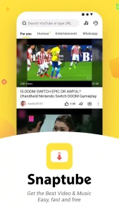 دانلود اسنپ تیوب Snaptube 7.58.0.75850110 | زرد اصلی + مود شده پرو